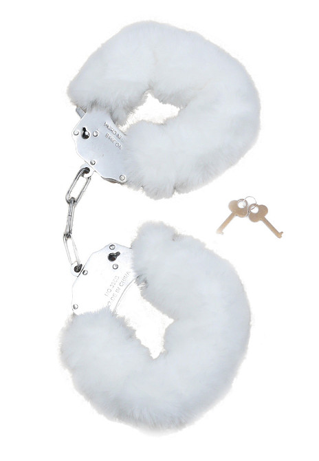 Наручники - Fetish Boss Series Furry Cuffs White Sex Aura Київ - фото 1