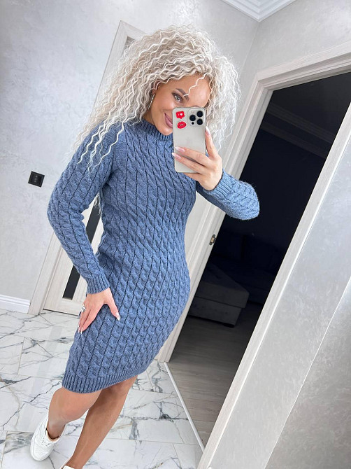 Жіноча стильна в'язана сукня туніка.  42-48р Київ - фото 9