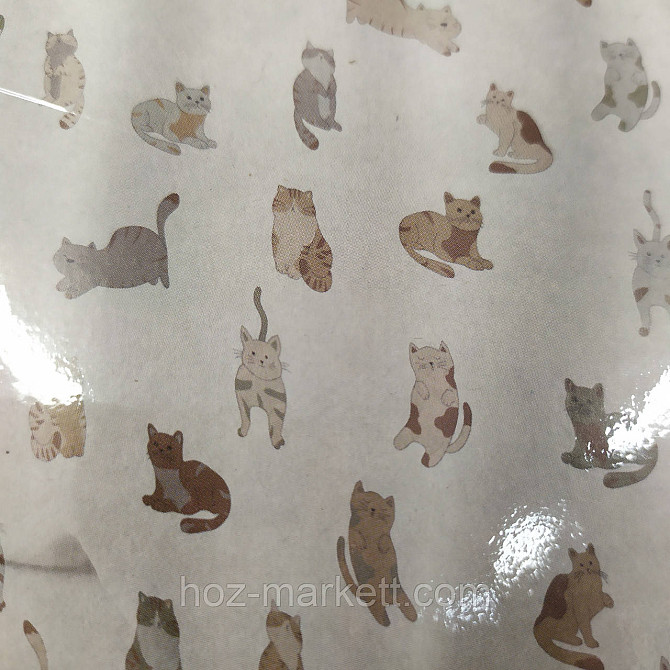 Тканевая шторка для душа Тропик 180 х 200 см Коты Харьков - изображение 3