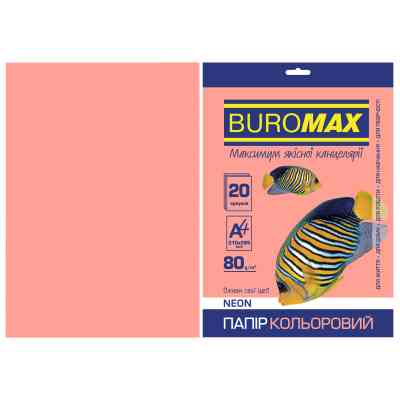 Папір Buromax А4, 80g, NEON pink, 20sh (BM.2721520-10) Вінниця