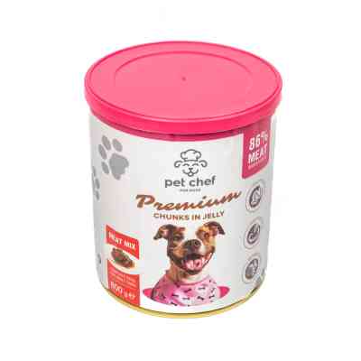 Влажный корм для собак Pet Chef Мясной микс 800 г (4820255193649) Винница