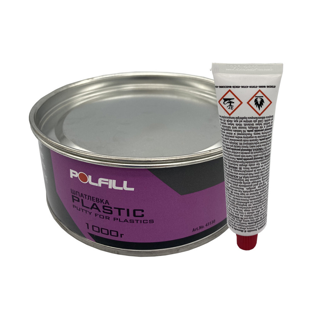 Шпаклівка для пластику + затв. 1кг сіра Polfill Киев - изображение 1