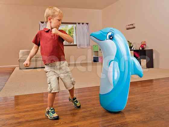 Іграшка-неваляшка надувна "Дельфін" INTEX 44669, 97 х 61 см - блакитно-біла Київ