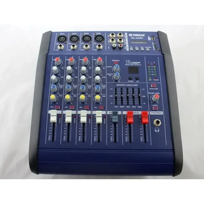 Аудіомікшер Mixer BT 4200D 4ch гібридний: 4 канали, USB, вихід на навушники, блок живлення, регулювання Одеса - фото 2