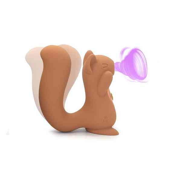 Вібратор вакуумний у формі білочки Sweet Em, 5 режимів, бежевий Sex Aura Київ