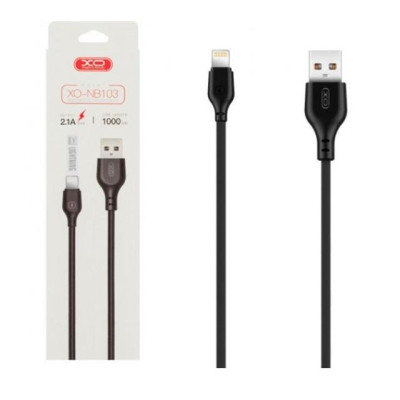 Дата кабель USB 2.0 AM to Lightning 1.0m 2.1A black XO (XO-NB-103-L-1-BK) Винница - изображение 2