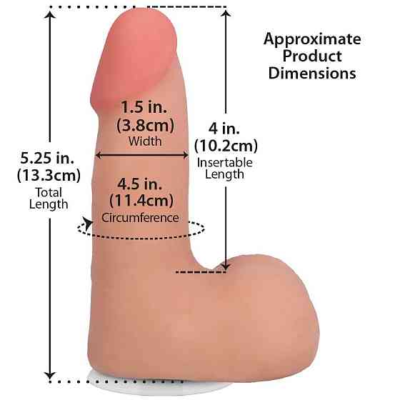 Фалоімітатор Doc Johnson The Realistic Cock ULTRASKYN - 5 Inch with Balls Vanilla Sex Aura Київ