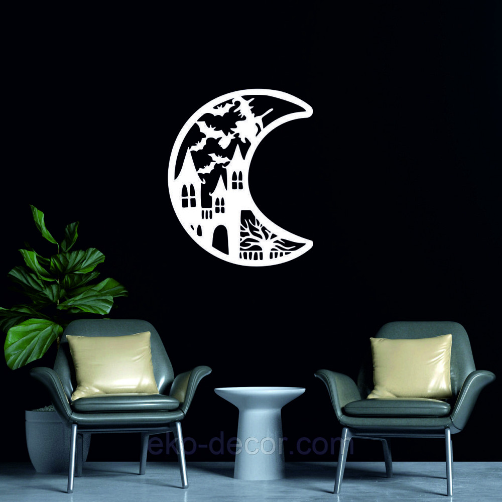 Декоративне настінне Панно «Хеллоуїн», Декор на стіну 90*73 см, Білий Київ - фото 2