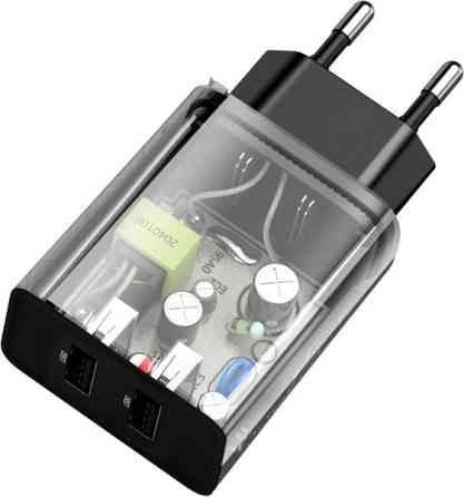 Сетевое зарядное устройство Baseus Speed Mini Dual USB 10.5W CCFS-R01 (Черное) Николаев