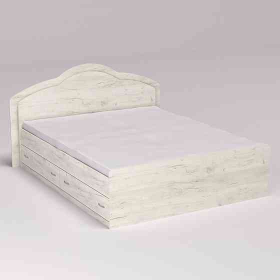 Кровать Диана двуспальная с 2-мя ящиками, Дуб Крафт Білий, 2048х1610х1030 Львов