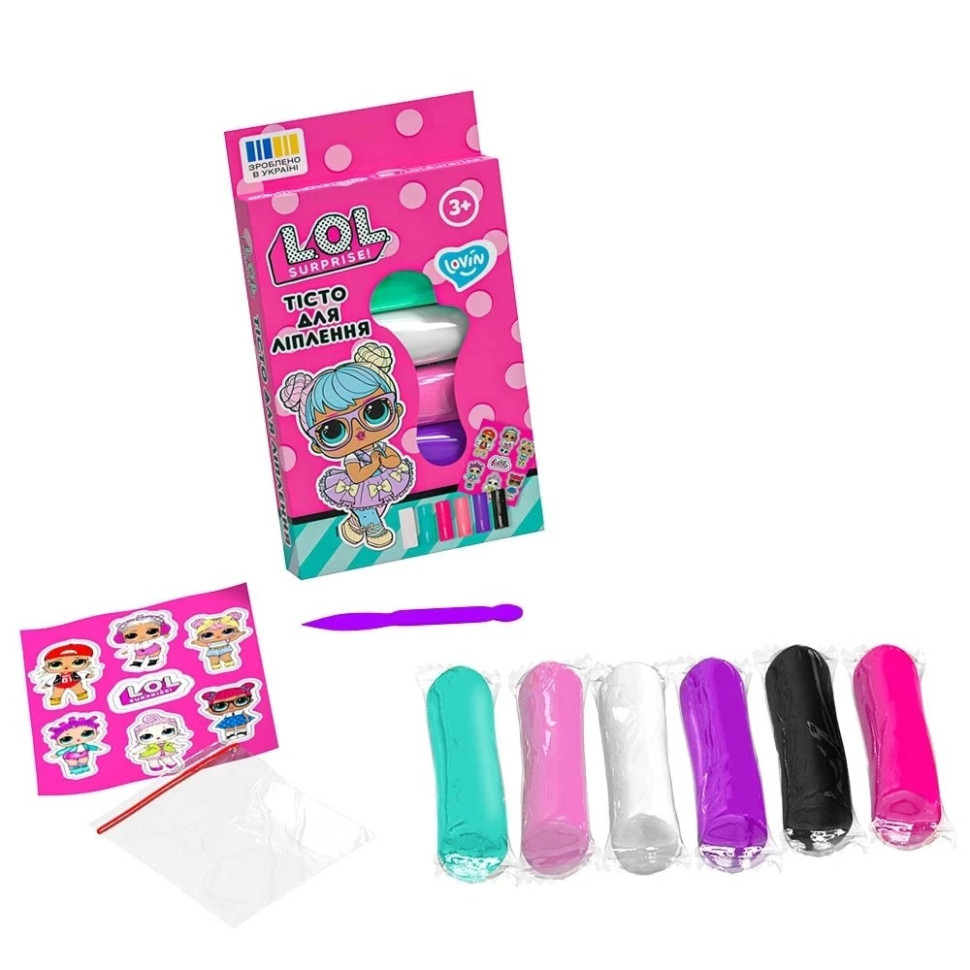 Набір для ліплення з тістом L.O.L. Surprise! LOL41245 у стиках 6 кольорів Вінниця - фото 5