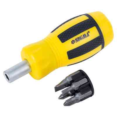 Отвертка Sigma с реверсом MINI c битами 6шт CrV (4001811) Винница