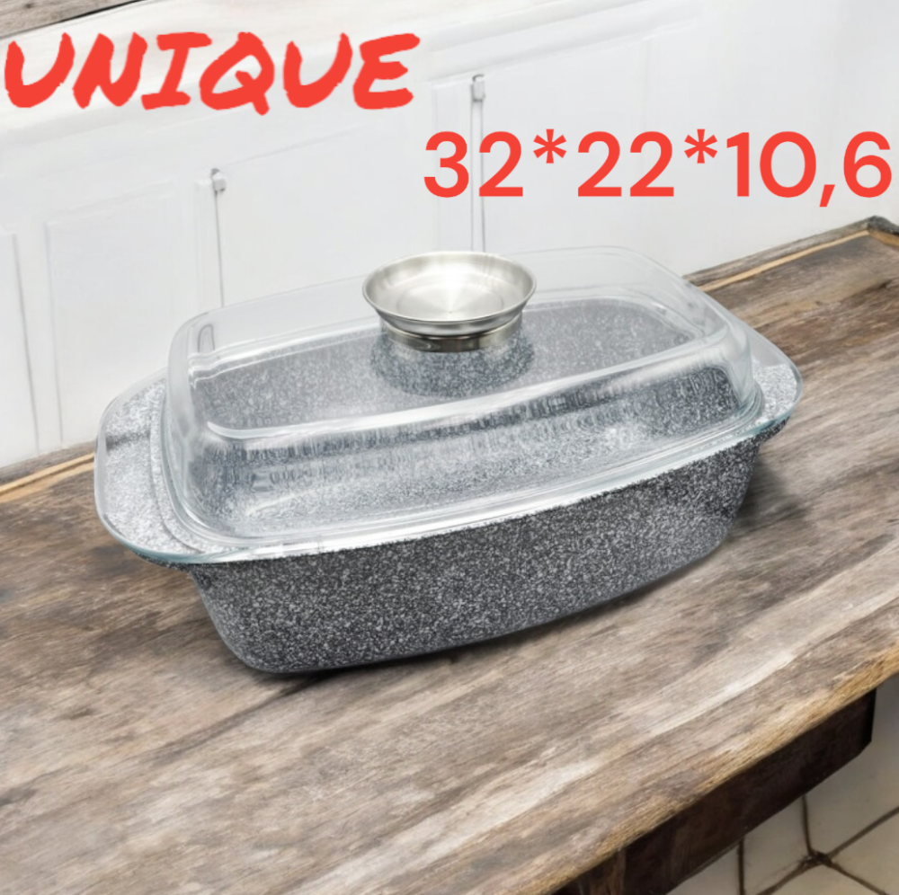 Утятница UNIQUE UN-5261 32*22*10,6 см с крышкой Одесса - изображение 1