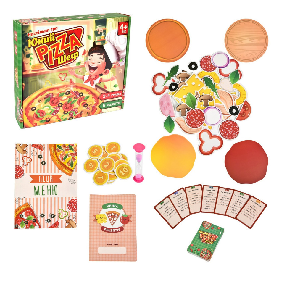Настільна гра Юний Pizza Шеф 30781 інгредієнти для піци 6 рецептов Вінниця - фото 2
