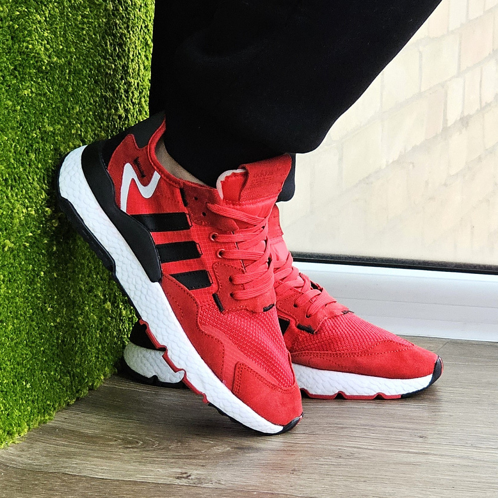 Кросівки Чоловічі Adidas Jogger Червоні Адідас Бігові (розміри: 41,42,43,44,45) Відео Огляд Дніпро - фото 2