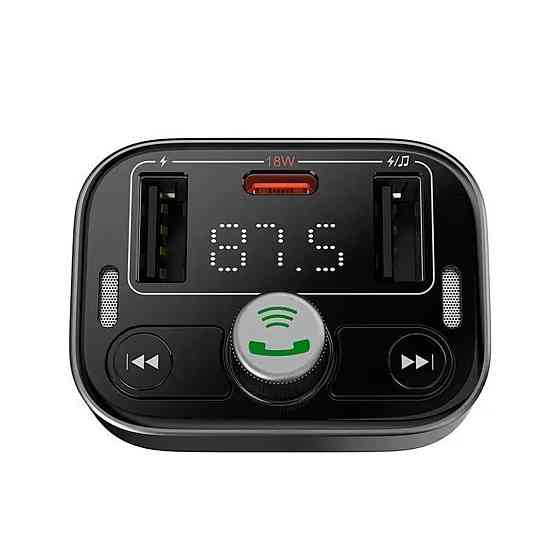 АЗП з FM-модулятором Baseus S-09 Pro Series Car FM Transmitter Cluster Black (C10762200113-00) Киев