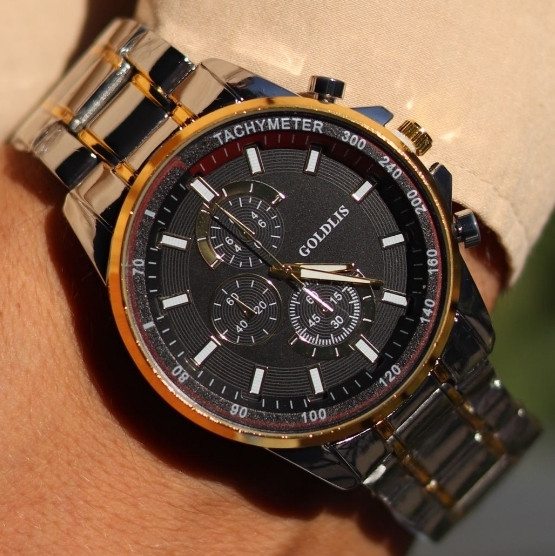 Мужские часы Goldlis серебристые наручные Киев - изображение 2