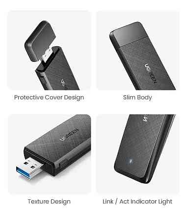 Дводіапазонний Wi-Fi AC адаптер Ugreen USB3.0 1300Mbps 2.4/5.8Ghz 50340 CM492 Николаев