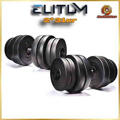 Гантели Elitum 2х31 кг разборные, для дома и профессиональных тренировок Киев