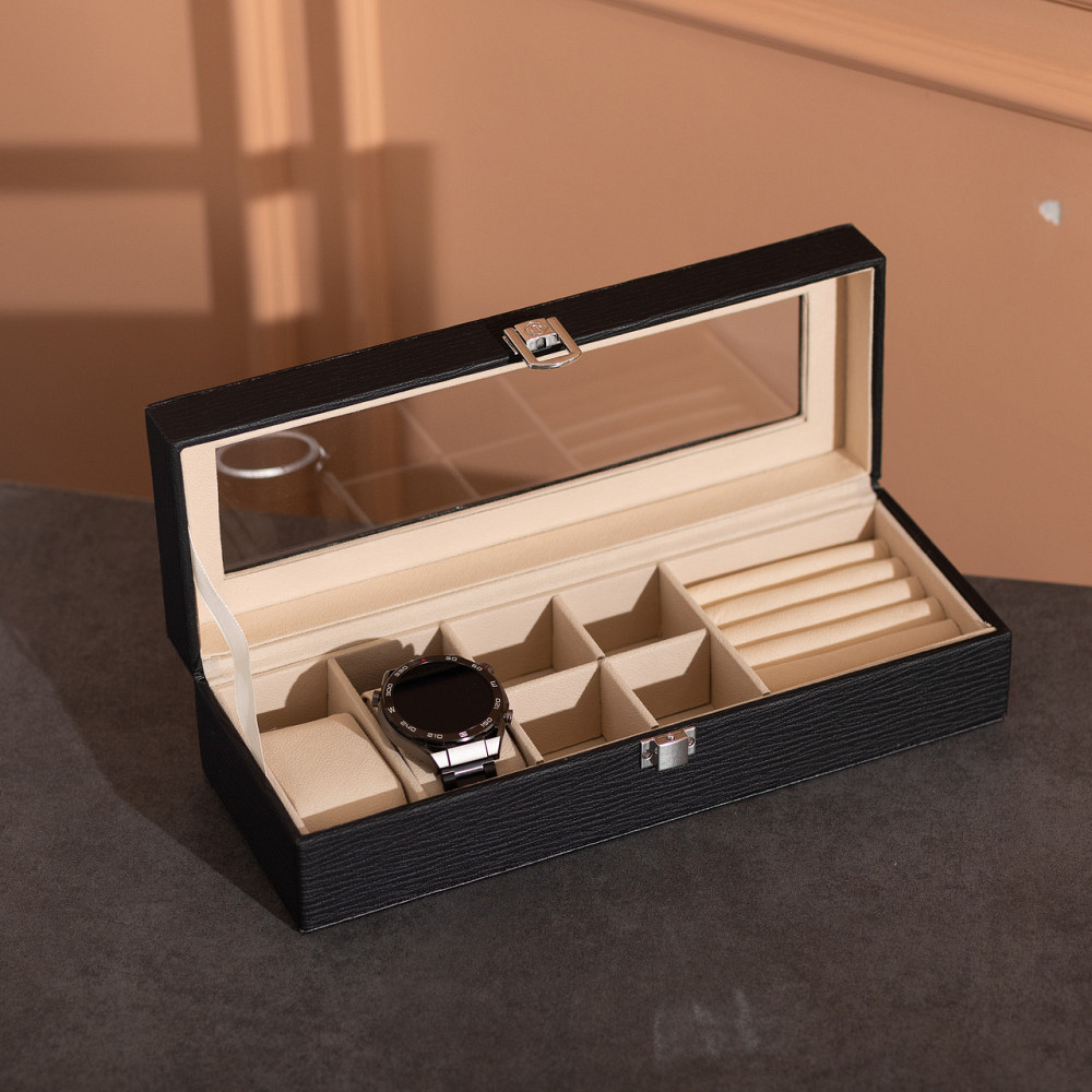 Скринька для прикрас із еко шкіри 31×11×8 см органайзер для ювелірних виробів HP-5-5B Коломия - фото 7