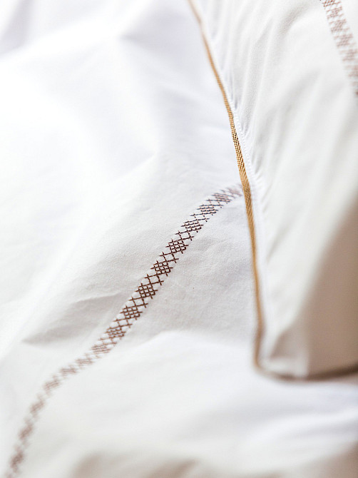 Ecotton Комплект постільної білизни Ecotton Євро з вишивкою та кантом український хрестик Cappu Коломыя - изображение 6