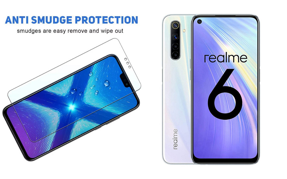 Защитное стекло NeoGlass для Realme 6, Realme 6i, Realme 6s, Realme 6 Pro – ультрапрозрачное и устойчивое Киев - изображение 3