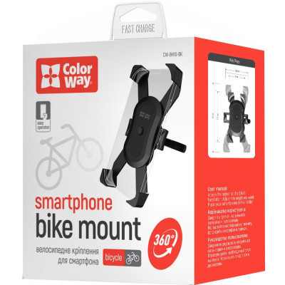 Універсальний автотримач ColorWay for bicycle Black (CW-BH10-BK) Вінниця - фото 3
