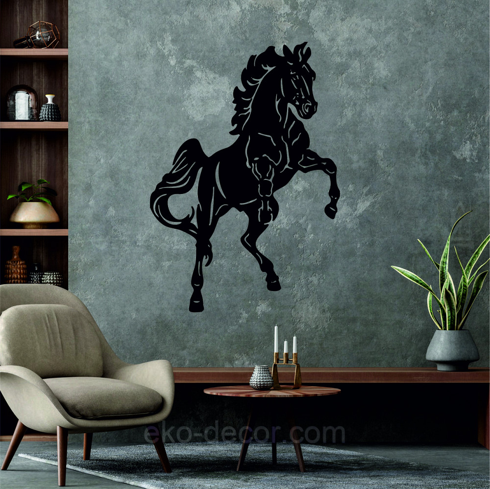 Декоративное настенное Панно «Лошадь», Декор на стену 110*77 см, Черный Киев - изображение 4