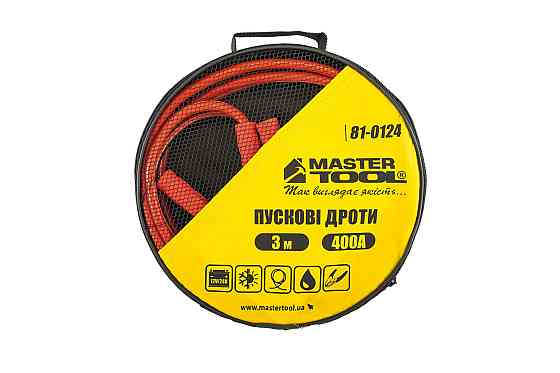 Дроти пускові MASTERTOOL 400А/12V/24V 3 м t до -40°C сумка для зберігання 81-0124 Коломыя
