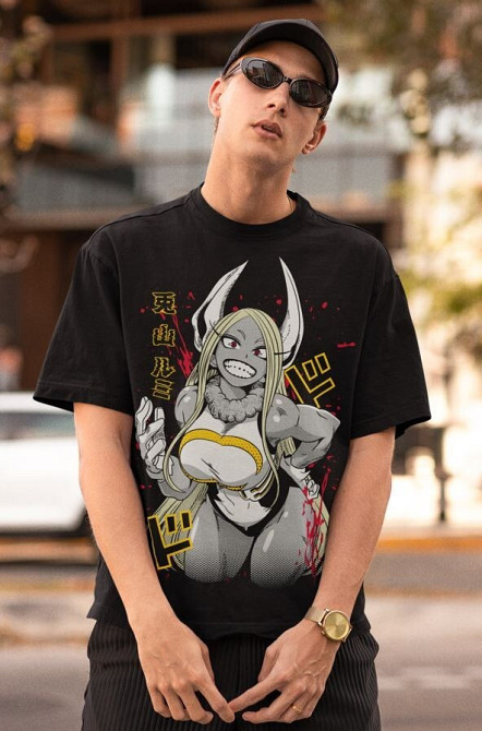 Футболка чоловіча з аніме принтом Моя геройська академія оверсайз (S/M/L) Чорний AnimeJ0997 Дніпро - фото 3