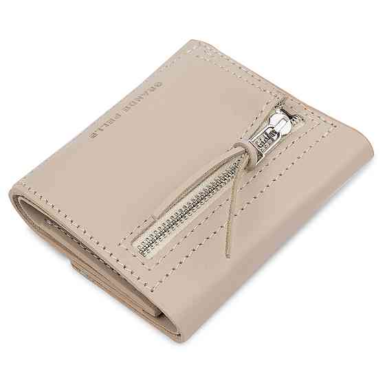Жіноче компактне шкіряне портмоне GRANDE PELLE 11520 Бежевий Київ
