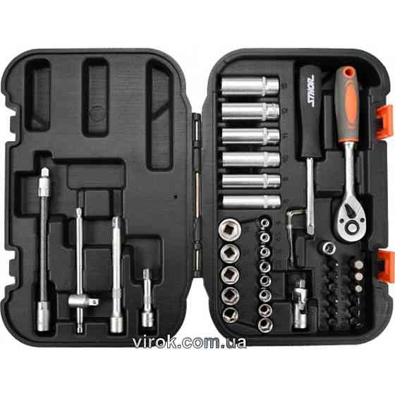 Набір головок торцевих, насадок STHOR : квадрат 1/4