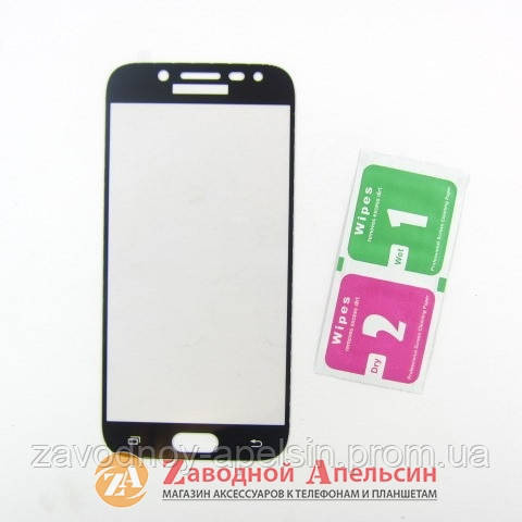 Защитное стекло Samsung J5 2017 J530 Full Glue Glass black Одесса - изображение 1