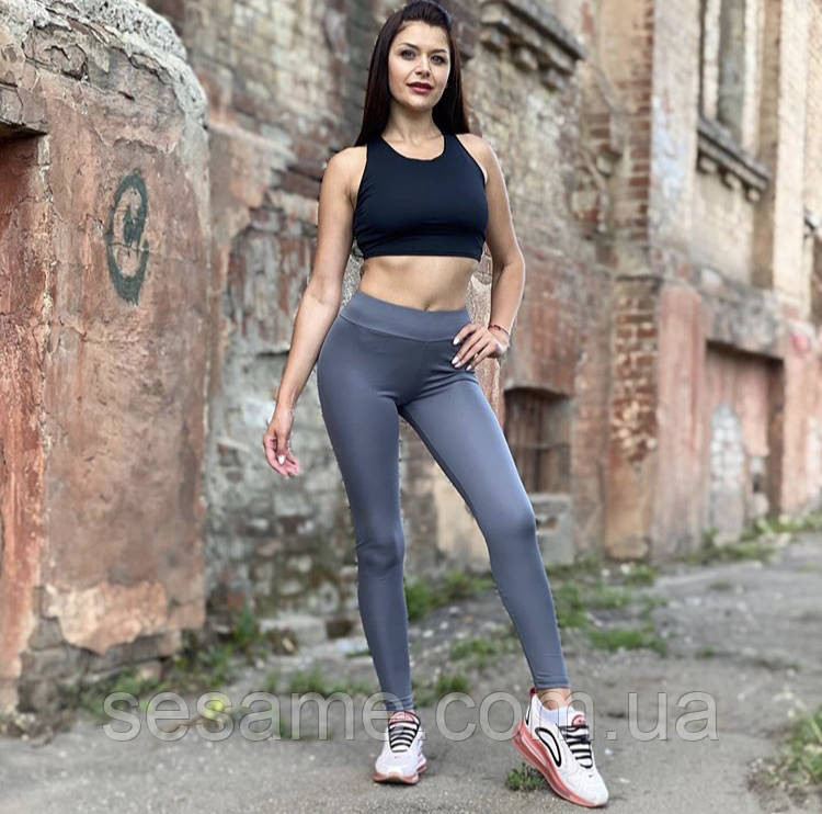 Жіночі лосини для спорту та тренувань сірі Харків - фото 2