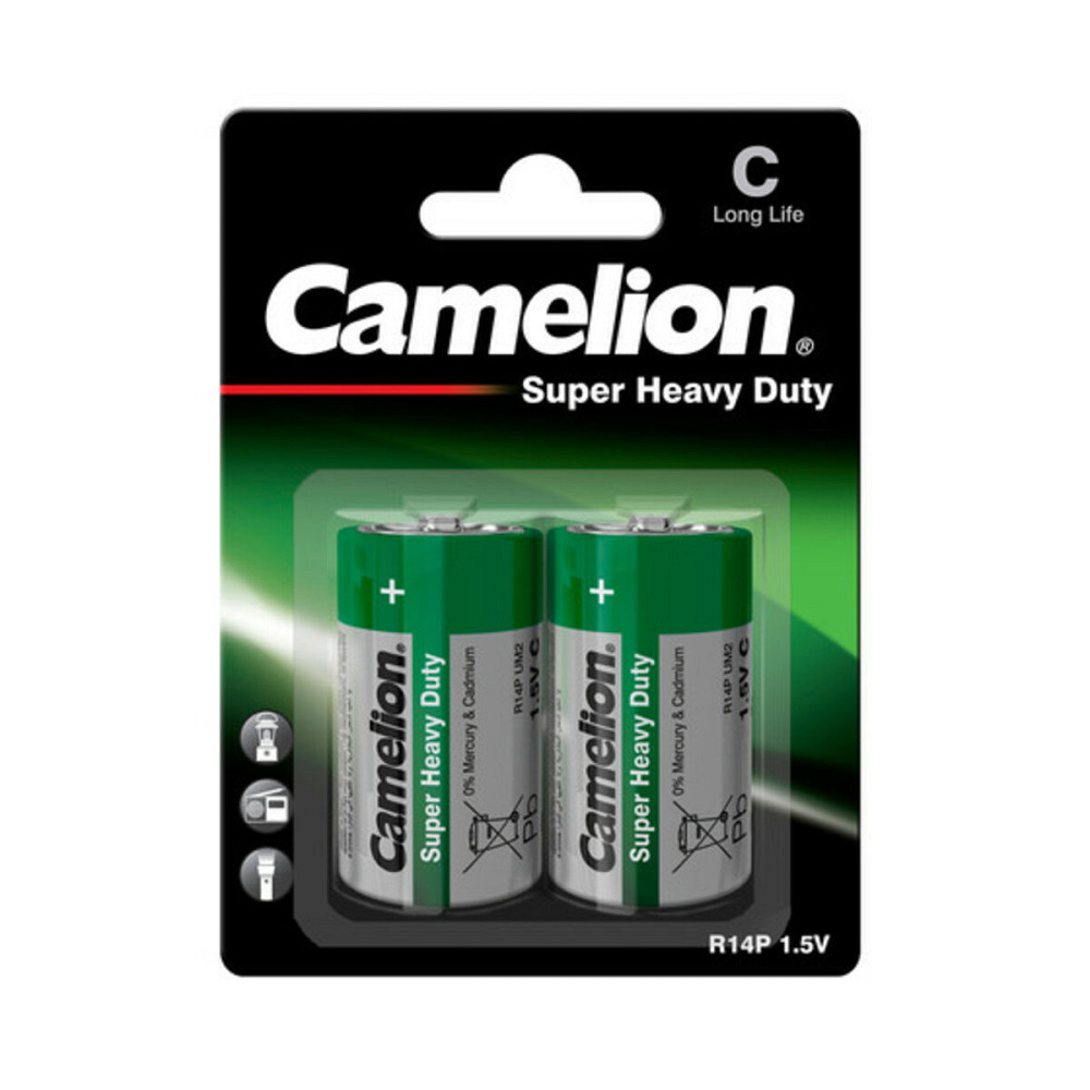 Батарейка CAMELION Super Heavy Duty Green C/R14 BP2 2шт (C-10000214) (4260033156297) Киев - изображение 1