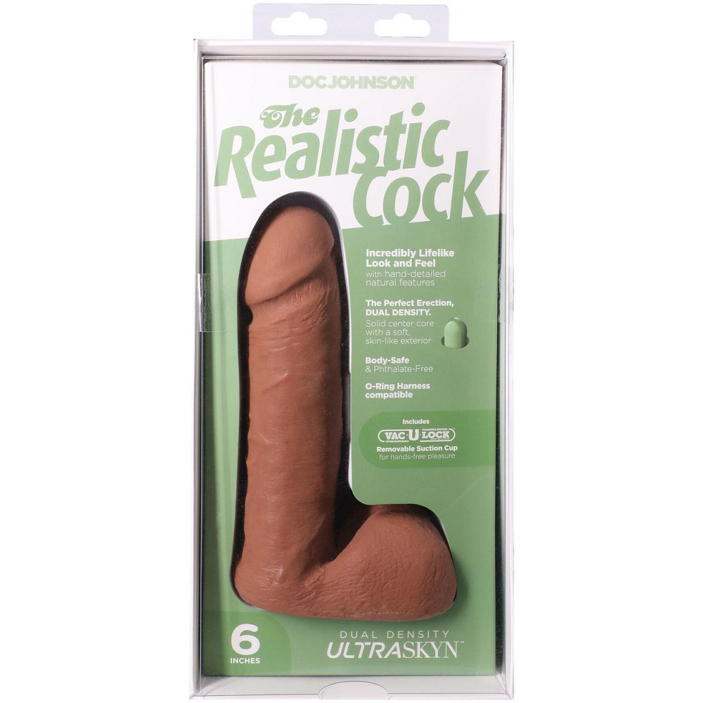 Фалоімітатор Doc Johnson The Realistic Cock ULTRASKYN - 6 Inch with Balls Caramel Sex Aura Київ - фото 10
