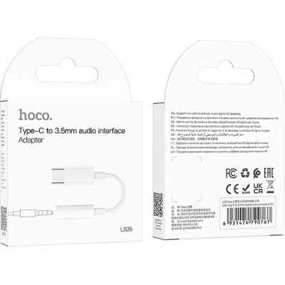 Перехідник USB-C M to 3.5mm F LS35 white HOCO (6931474790767) Вінниця