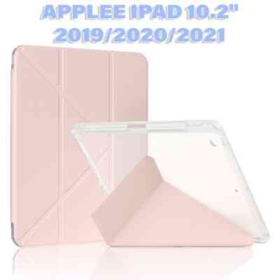 Чохол до планшета BeCover Ultra Slim Origami Transparent Apple Pencil Apple iPad 10.2 2019/2020/2021 Pink (711100) Вінниця