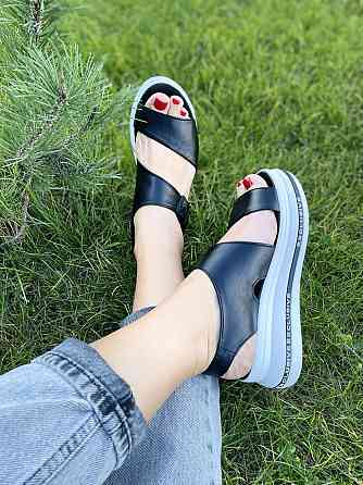 teona Босоніжки жіночі TEONA 123 чорні (літо, шкіра натуральна) (4104) Коломыя