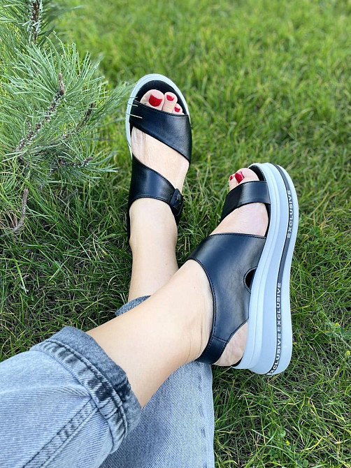 teona Босоніжки жіночі TEONA 123 чорні (літо, шкіра натуральна) (4104) Коломыя - изображение 6