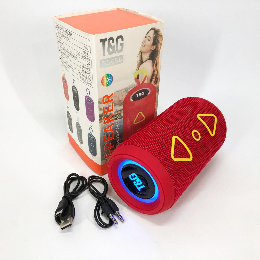 Переносна колонка для вечірки TG656, Колонка з динамічним led підсвічуванням Bluetooth музична IG-10 Львів - фото 7