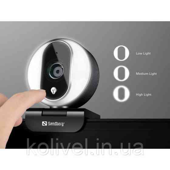 Веб-камера Sandberg Streamer Webcam Pro Full HD Autofocus Ring Light (134-12) Київ