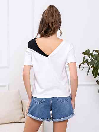 Трикотажна футболка "Black&White" оптом | Норма і батал Білий, 46-48 Київ