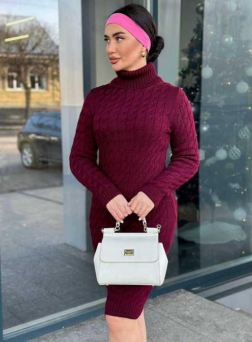 Женское вязаное платье с горлом.  42-48р. Киев - изображение 4