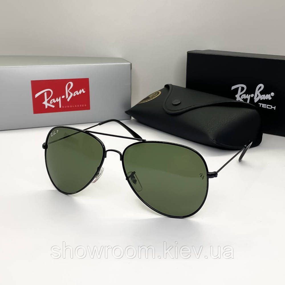Чоловічі сонцезахисні окуляри Rb aviator polaroid (2912) Київ - фото 6