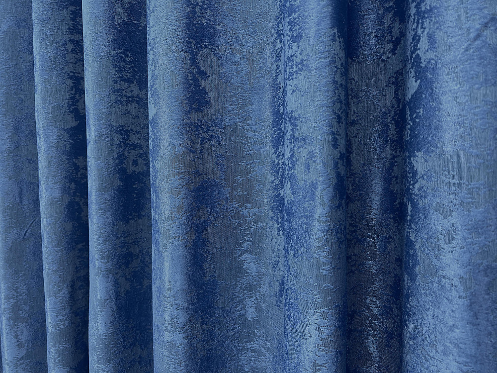 Комплект штор VR-Textil Жакард Мармур 100х270 2шт і Тюль 300х270 1149ш-1529т Синій з білим 71-182/1 Київ - фото 7