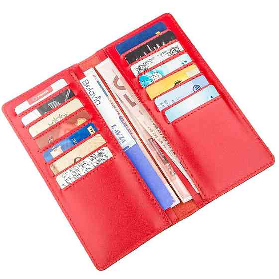 Вертикальное портмоне Красное (SHVIGEL) Киев