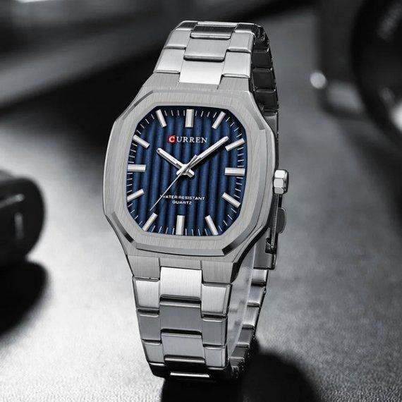 Годинник чоловічий наручний Curren Quadro (Сріблястий) Вінниця - фото 4