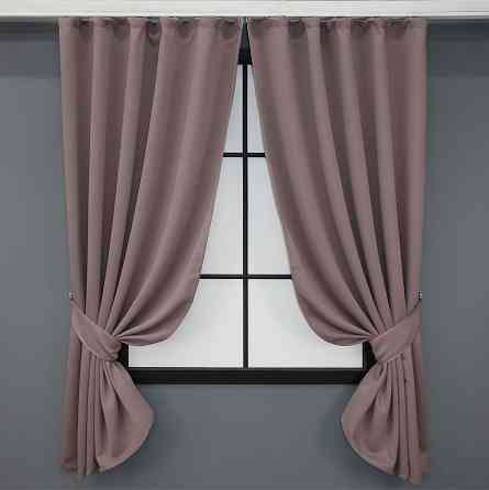 Комплект коротких штор VR-Textil Bagema Rvs № 1245ш Пудровый 130х170 см 2 шт (35-0025) Киев