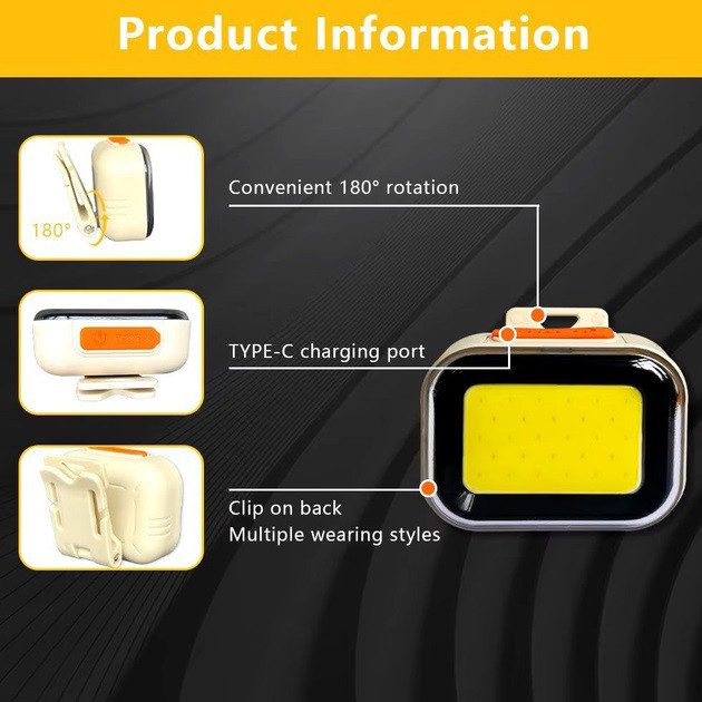 Налобный фонарь на голову, Фонарь на голову для гаража и дачи, Фонарик аккумуляторный наголовный GI-91 Львов - изображение 6